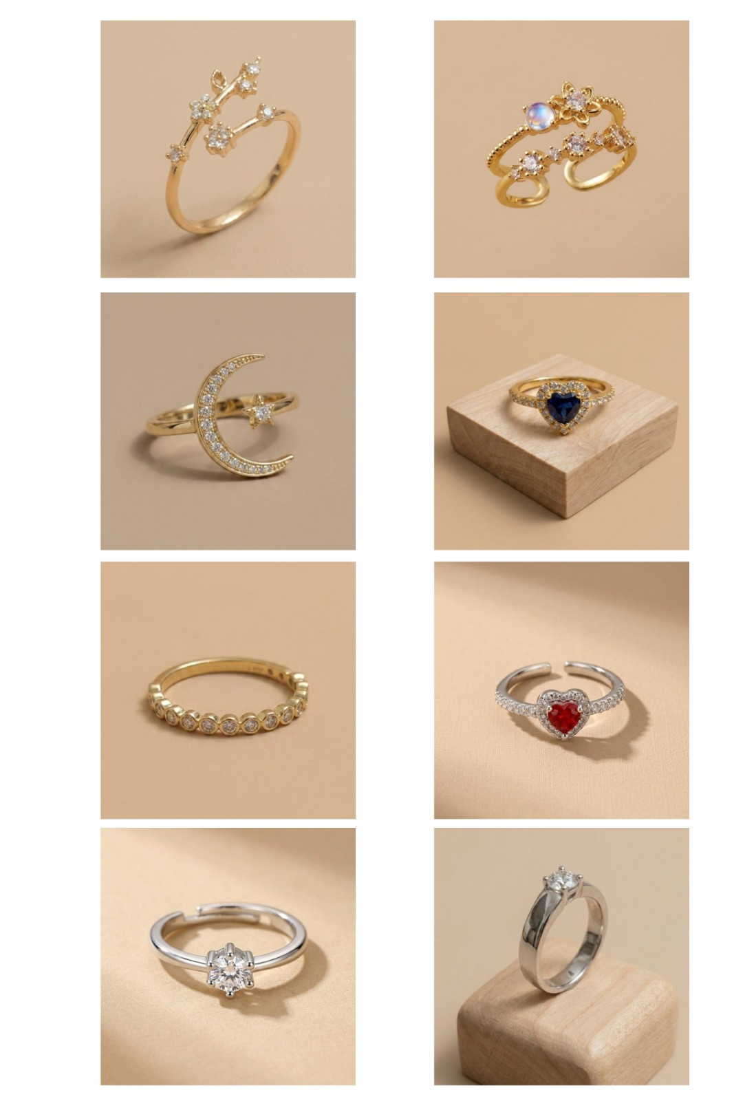 Anillos Ajustables Destellos Eternos